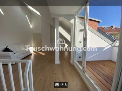 Tauschwohnung: Teilgewerbe: Dachgeschoss-Maisonette nahe Rosenthaler