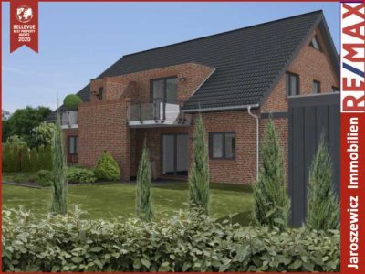 Moderne EG-Eigentumswohnung (Links) in Leer, Ostfriesland, Effizienzklasse A*, mit Terrasse, Gartena