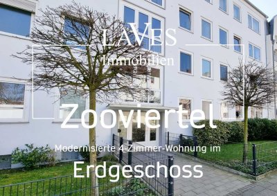 Zooviertel! Modernsierte 4-Zimmer-Wohnung im Erdgeschoss