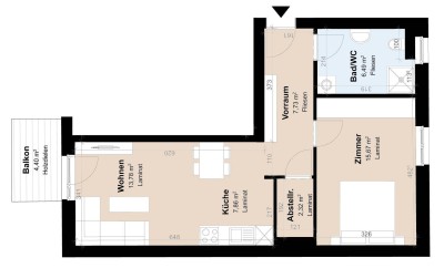 Geförderte 2-Zimmer-Wohnung im Neubau mit Balkon