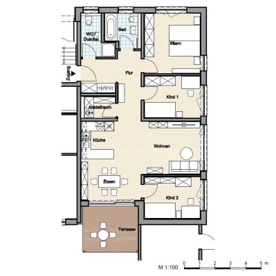Erstbezug! 4-Zi.-Neubau-Wohnung mit 2 Bädern, Terrasse, Garten & KfW55 EE im Herzen von Kehl
