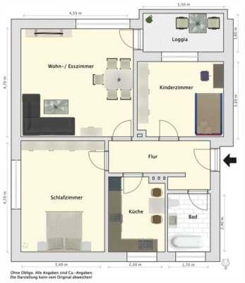 Ruhig gelegene 3-Zimmer-Wohnung mit Nähe zur Jade HS im Wiesenhof