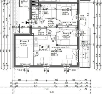 St. Valentin | Geförderte Familienwohnung Miete mit Kaufoption | Top 18 | 1.OG mit Balkon