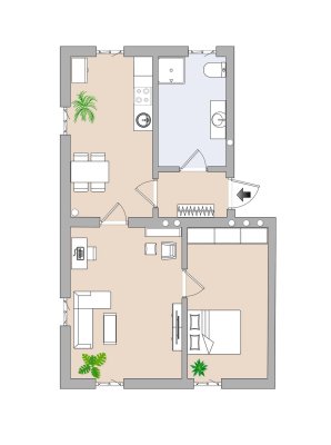 Moderne Neubauwohnung mit 2,5 Zimmern