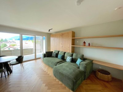 Eine Wohnung mit klarem Statement – Vollmöblierte 1- Zimmer Designerwohnung im letzten Obergeschoss