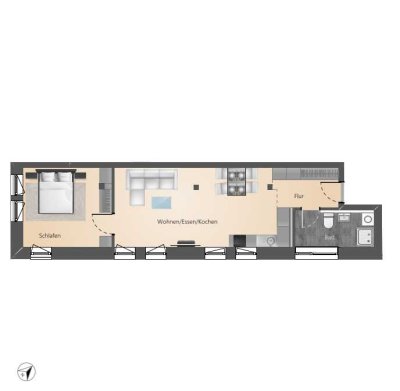 Schöne 2-Zimmer Wohnung