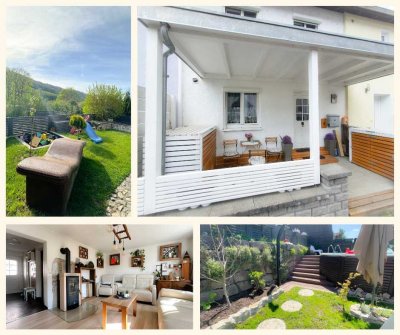 WOHNEN AUF DER SONNENSEITE: Gepflegtes Reihenhaus mit tollem Garten und Pool