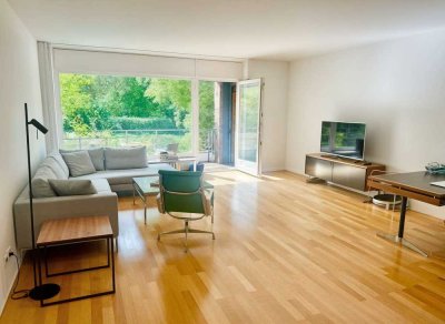 Großzügige 2-Zimmer-Erdgeschosswohnung mit Balkon, Sauna & TG-Stellplatz