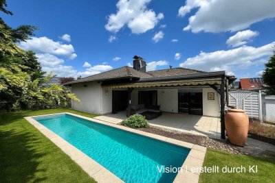 Charmanter Bungalow mit eingewachsenem Grundstück | Vision KI mit Pool im Garten!