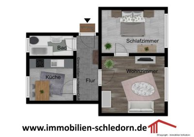 Perfekt aufgeteilte 2,5 Zimmer Wohnung in zentraler Lage von Oberhausen-Osterfeld!