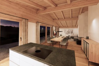 Exklusives Freizeitwohnsitzhaus in sonniger Panoramalage von Aurach (06649)