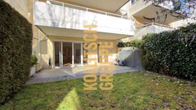 Mozartstraße: 2-Zimmer-Gartenwohnung mit Tiefgaragenstellplatz.