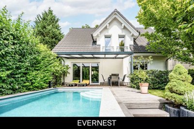 Modernes Einfamilienhaus mit Pool, Wellnessbereich, 168 m² Nebengebäude und Zugang zur Nuthe