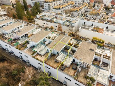 Atriumreihenhaus mit Wow-Effekt – stilvoll wohnen mit 51 m² Außenfläche