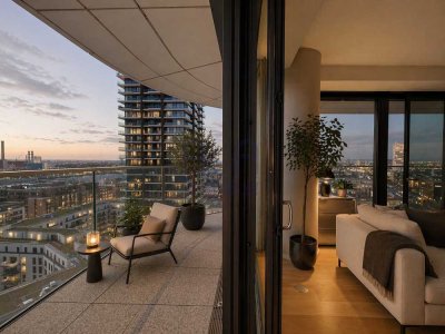 Exklusive 4-Zimmer-Wohnung im 16. Obergeschoss des Grand Tower Frankfurt