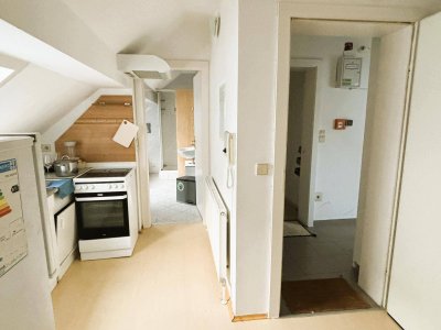 Dachgeschosswohnung im Innenstadtund und Blick an die Donau