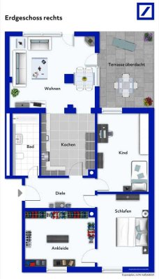 Großzügige 4-Zimmerwohnung mit Garten u. Terrasse in Mülheim-Saarn
