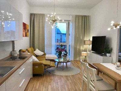 Schöne und gepflegte 1,5-Raum-Wohnung mit Balkon und Einbauküche in Grabow
