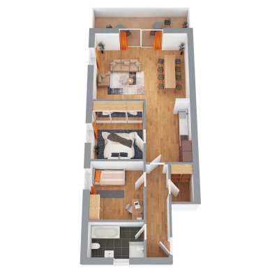 Helle 3-Zimmer Wohnung mit Balkon in Velpke-Meinkot