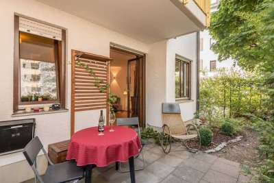 Ruhige möblierte Terassenwohnung in der Au