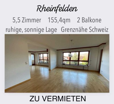 Großzügige 5,5-Zimmer-Wohnung mit 2 Balkonen, 2 TG-Plätze in Rheinfelden (Baden)