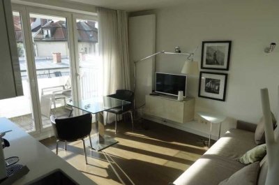 Vollmöblierte 1-Zimmer-Wohnung im Herzen Schwabings