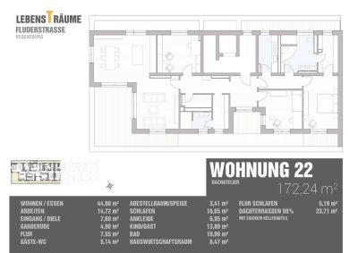 Repräsentative Penthousewohnung mit Dachterrasse