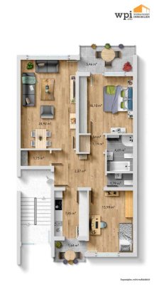 3 Zimmer Wohnung mit Balkon und Stellplatz