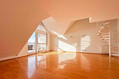 Helles Wohnerlebnis auf zwei Ebenen - leerstehende 2-Zimmer-Maisonette mit Loggia und Stellplatz