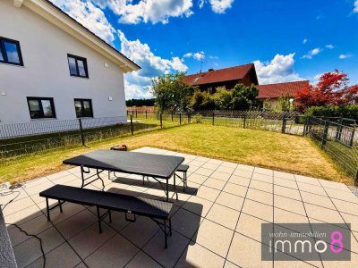 Hochklassiges Doppelhaus zum Erstbezug mit großem Garten - unverbauter Blick ins Grüne