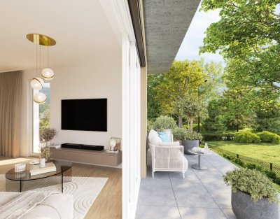 Top 04 – Stilvolle 3-Zimmer-Wohnung mit Terrasse, Garten &amp; begehbarem Schrankraum