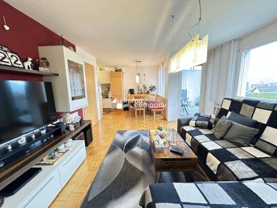 4-Zimmer-Maisonette-Wohnung auf zwei Etagen (1. OG + DG) in Frastanz, modernes, tolles Badezimmer, 2 sehr gut beleuchtete Tiefgaragenplätze, einmaliger Ausblick vom Balkon auf die umliegende Bergwelt.
