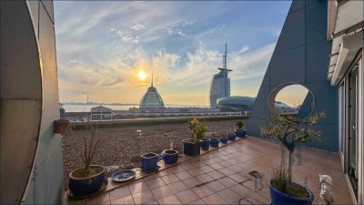 Exklusive Terrassenwohnung mit einzigartigem Weserblick