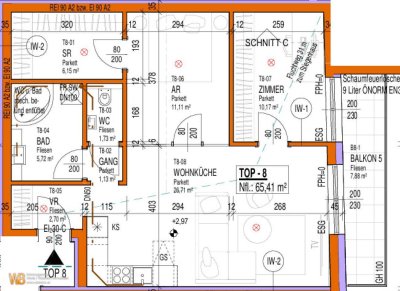 Erstbezug mit 65m² WFL + 7,5m² Balkon, gr. Wohnküche & 2 SZ, PKW-Stellplatz