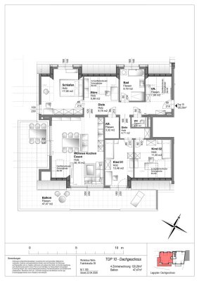 Exklusive Dachgeschosswohnung mit 47 m² Dachterrasse in Toplage mit Tiefgarage