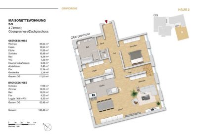 ***Luxuriöse 4 Zi.-Maisonette-Wohnung im 1.OG + 2.OG, WE 2-9 als Erstbezug***