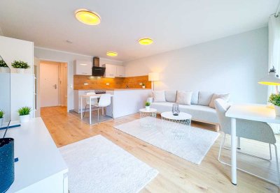 Neu sanierte 1-Raumwohnung mit neuer Möblierung * 4. OG & Lift * EBK * Bad m. Dusche * TG-SP * TOP *