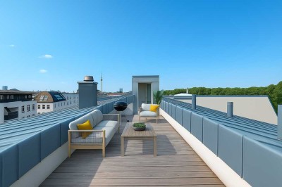 Einzigartiges 5-Zimmer-Penthouse mit Dachterrasse im Herzen des Kollwitzkiez