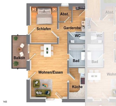 2,5-Zimmer-Wohnung: 73 m², Balkon, Keller, Erstbezug 2025, 73117 Wangen bei Göppingen kaufen (143)