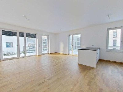 Zusammenziehen im Neubau-Stil: Modernes Erdgeschoss-Refugium mit extra viel Freiraum