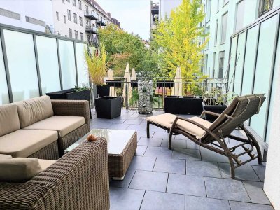 TOP-LAGE *** Exklusive 3-Zimmer-Wohnung mit großer Süd-Terrasse im Glockenbachviertel