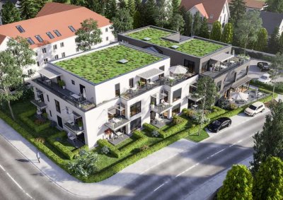 BETREUTES WOHNEN ab 55 Jahren: 
zentral in Schwabmünchen 
2-Zimmerwohnung mit kleinem Garten