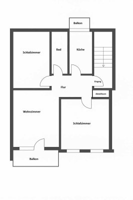 Helle 3-Zimmer-Wohnung mit zwei Balkonen in zentraler Lage von Wilhelmshaven-Bant