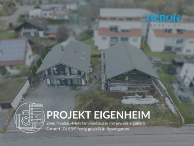 PROJEKT EIGENHEIM - Zwei Neubau-Zweifamilienhäuser mit zwei Carports - Zu 65% fertig gestellt
