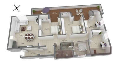 Dachgeschosswohnung in ruhiger Lage, Erstbezug ab sofort