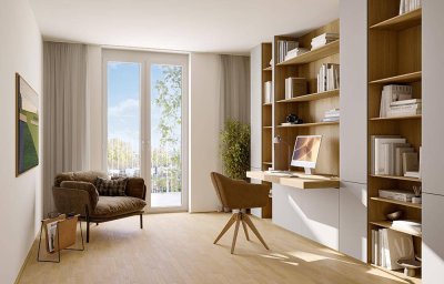 4-Zimmer Wohnung mit Home-Office, Süd-Balkon mit 20 m² und gratis Balkon-Kraftwerk