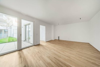 Familienparadies >> helle Gartenwohnung mit zwei Terrassen >> Alte Donau, beim Spitz