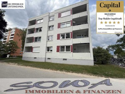 Gemütliche, gut geschnittene 2 Zimmer Wohnung im Erdgeschoss mit Balkon in Neuburg - Ein Objekt v...