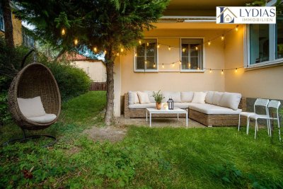 Ruheoase im Grünen - Gemütliche 3-Zimmer-Wohnung mit ca. 90m² Eigengarten - Top-Infrastruktur - Nähe Schwarzenbergpark