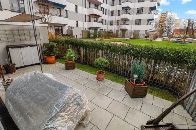 Doppeltes Vergnügen: großzügige Wohnung mit Terrasse und Garten